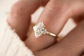 The Mira Ring | Marquise Diamond (High Set) - Lavender Creek Gems 