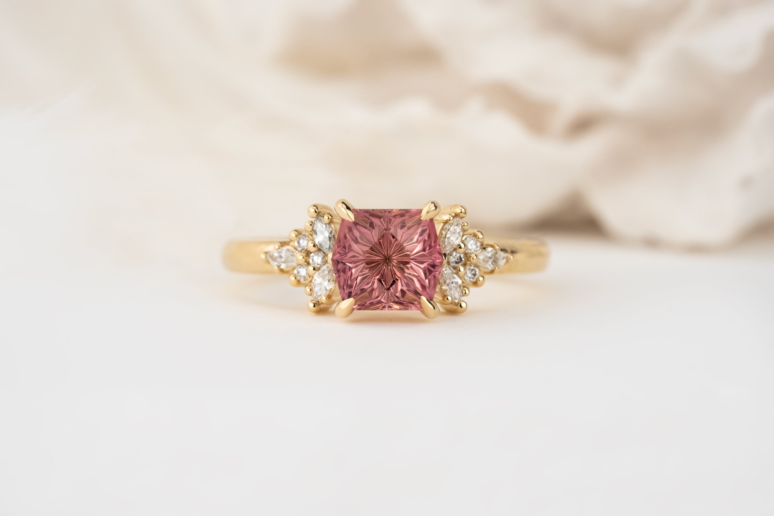 The Veraine Ring | 1.25 CT Fantasy Pink Tourmaline - Lavender Creek Gems 