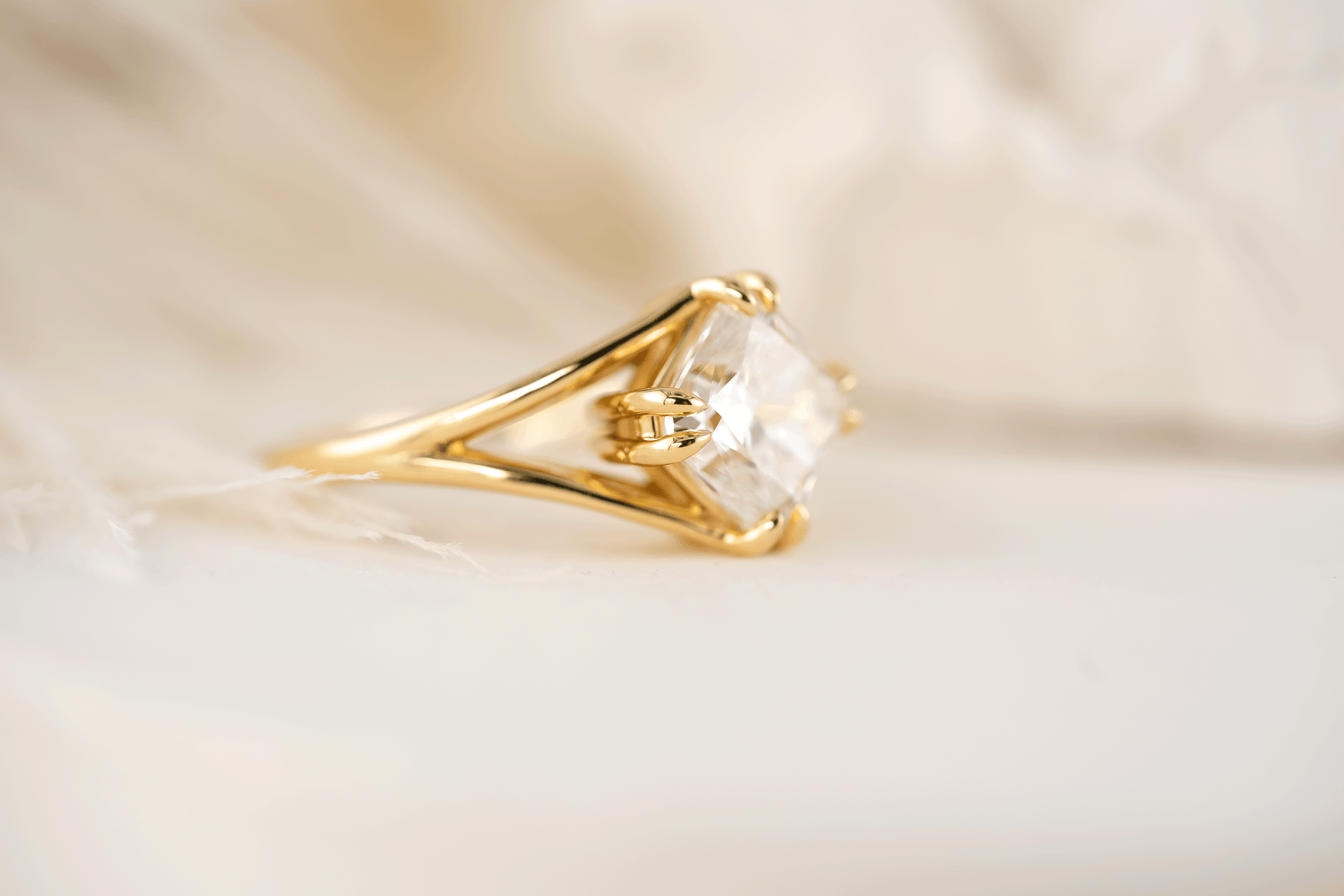 The Willow Ring | 2.93 CT Square Radiant Diamond - Lavender Creek Gems 