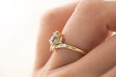 The Aurora Ring - 0.68 CT Pear Blue Montana Sapphire - Lavender Creek Gems 