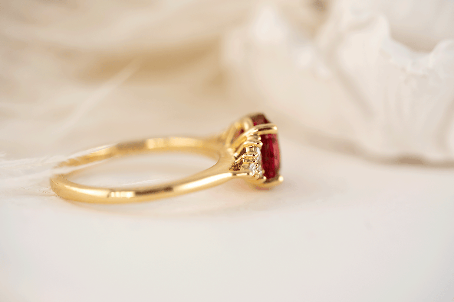 The Maeve Ring | 1.92 CT Oval Red Spinel