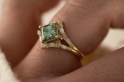 The Oracle Ring | 1.46 CT Princess Green Diamond