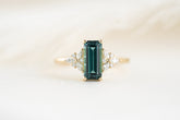 The Meadow Ring | 1.56 CT Emerald Cut Indicolite Tourmaline - Lavender Creek Gems 