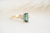 The Meadow Ring | 1.56 CT Emerald Cut Indicolite Tourmaline - Lavender Creek Gems 