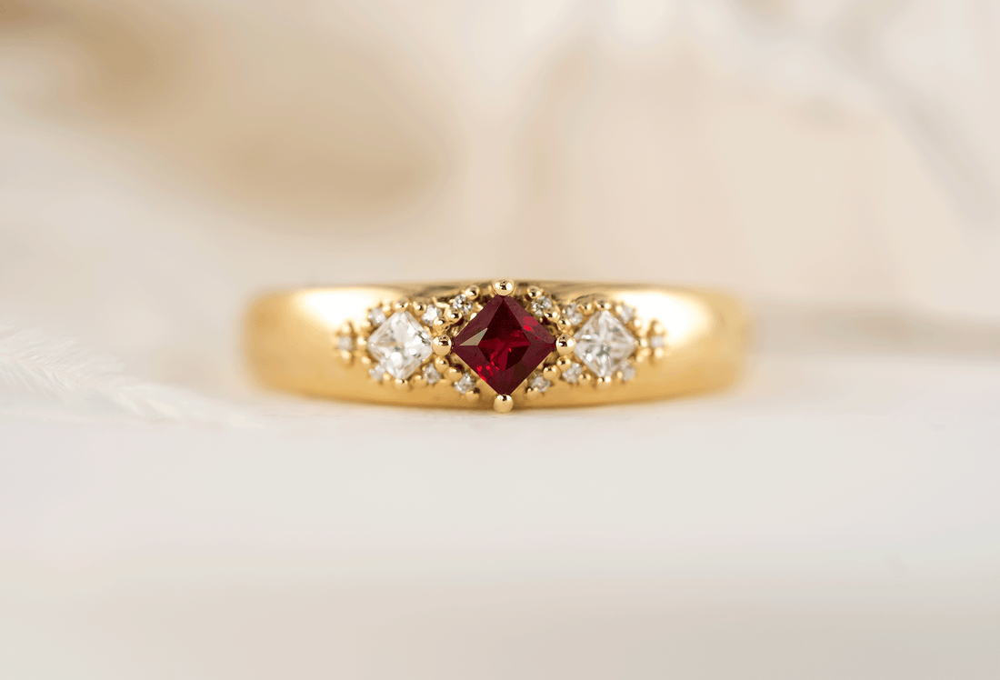 The Astral Ring | Princess Cut Gemstone - Lavender Creek Gems 
