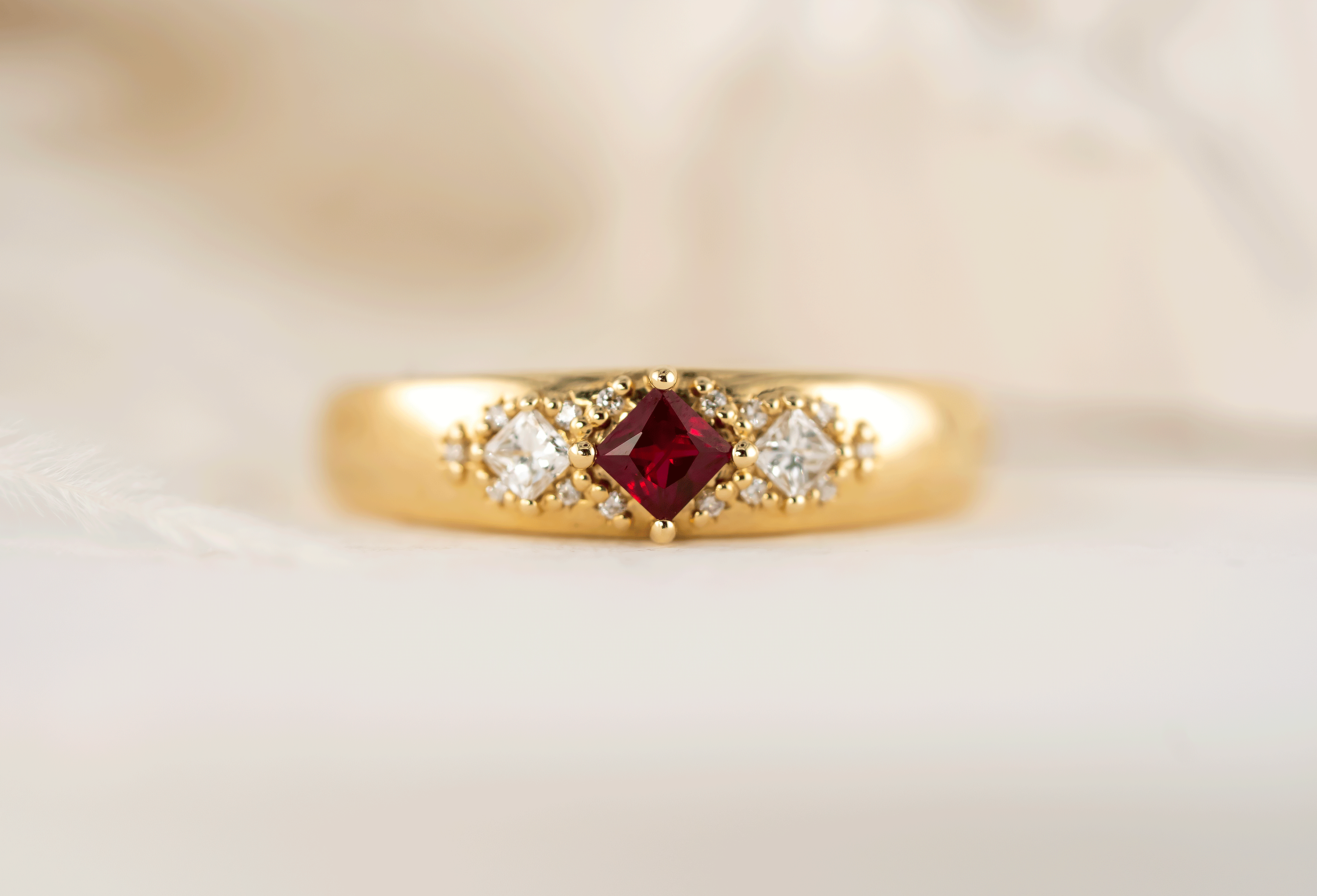 The Astral Ring | Princess Cut Gemstone - Lavender Creek Gems 