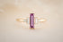 The Mira Ring | 0.65 CT Purple Baguette Sapphire - Lavender Creek Gems 