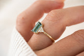 The Meadow Ring | 1.56 CT Emerald Cut Indicolite Tourmaline - Lavender Creek Gems 