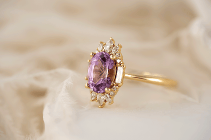 The Georgia Ring | 2.27 CT Oval Purple Sapphire - Lavender Creek Gems 