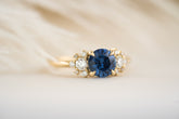 The Elise Ring - 1.22 CT Round Blue Sapphire - Lavender Creek Gems 