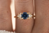 The Elise Ring - 1.22 CT Round Blue Sapphire - Lavender Creek Gems 