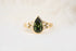 The Daylight Ring | 1.72 CT Pear Forest Green Sapphire - Lavender Creek Gems 