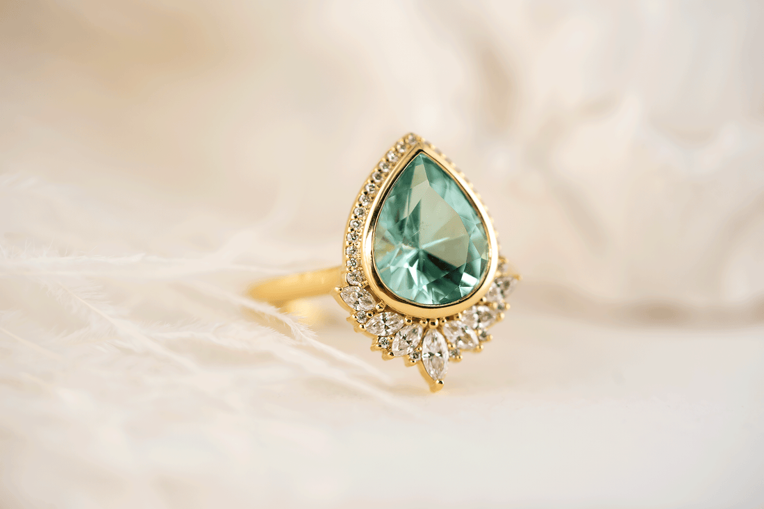 The Penelope Ring | 2.7 CT Pear Paraiba Tourmaline
