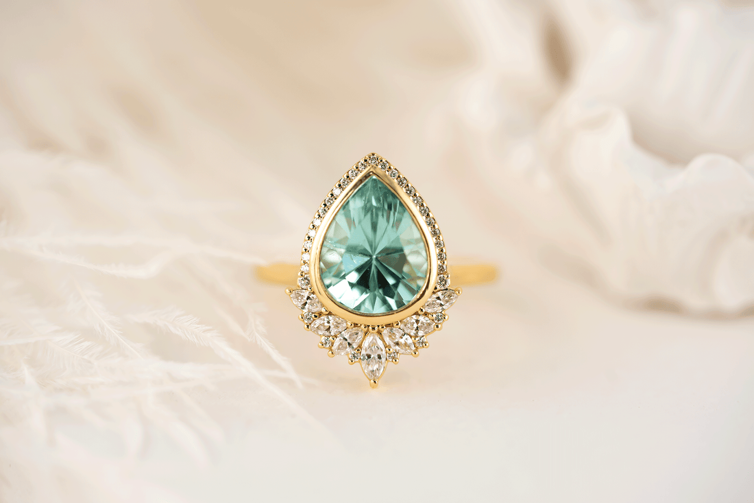 The Penelope Ring | 2.7 CT Pear Paraiba Tourmaline