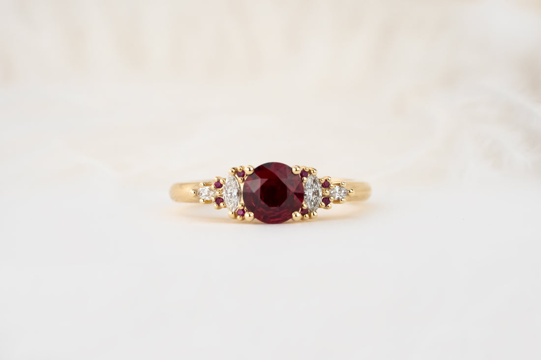 The Maeve Ring | 0.82 CT Round Ruby - Lavender Creek Gems 