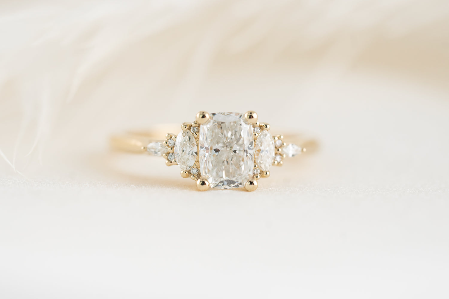 The Maeve Ring | Elongated Cushion Diamond - Lavender Creek Gems 