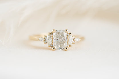 The Maeve Ring | Elongated Cushion Diamond - Lavender Creek Gems 