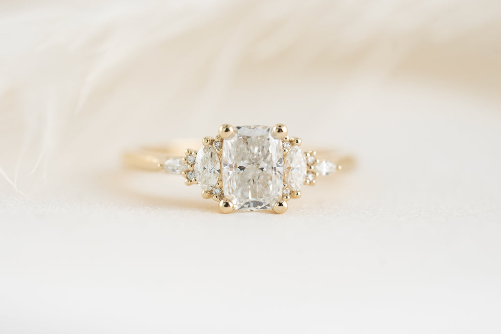 The Maeve Ring | Elongated Cushion Diamond - Lavender Creek Gems 