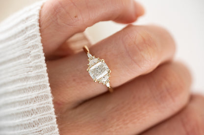 The Maeve Ring | Elongated Cushion Diamond - Lavender Creek Gems 