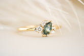 The Cosma Ring - Teal Montana Sapphire - Lavender Creek Gems 