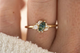 The Cosma Ring - Teal Montana Sapphire - Lavender Creek Gems 