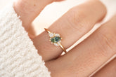 The Cosma Ring - Teal Montana Sapphire - Lavender Creek Gems 