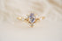 The Aurora Ring - 0.77 CT Pear Pastel Lavender Sapphire - Lavender Creek Gems 
