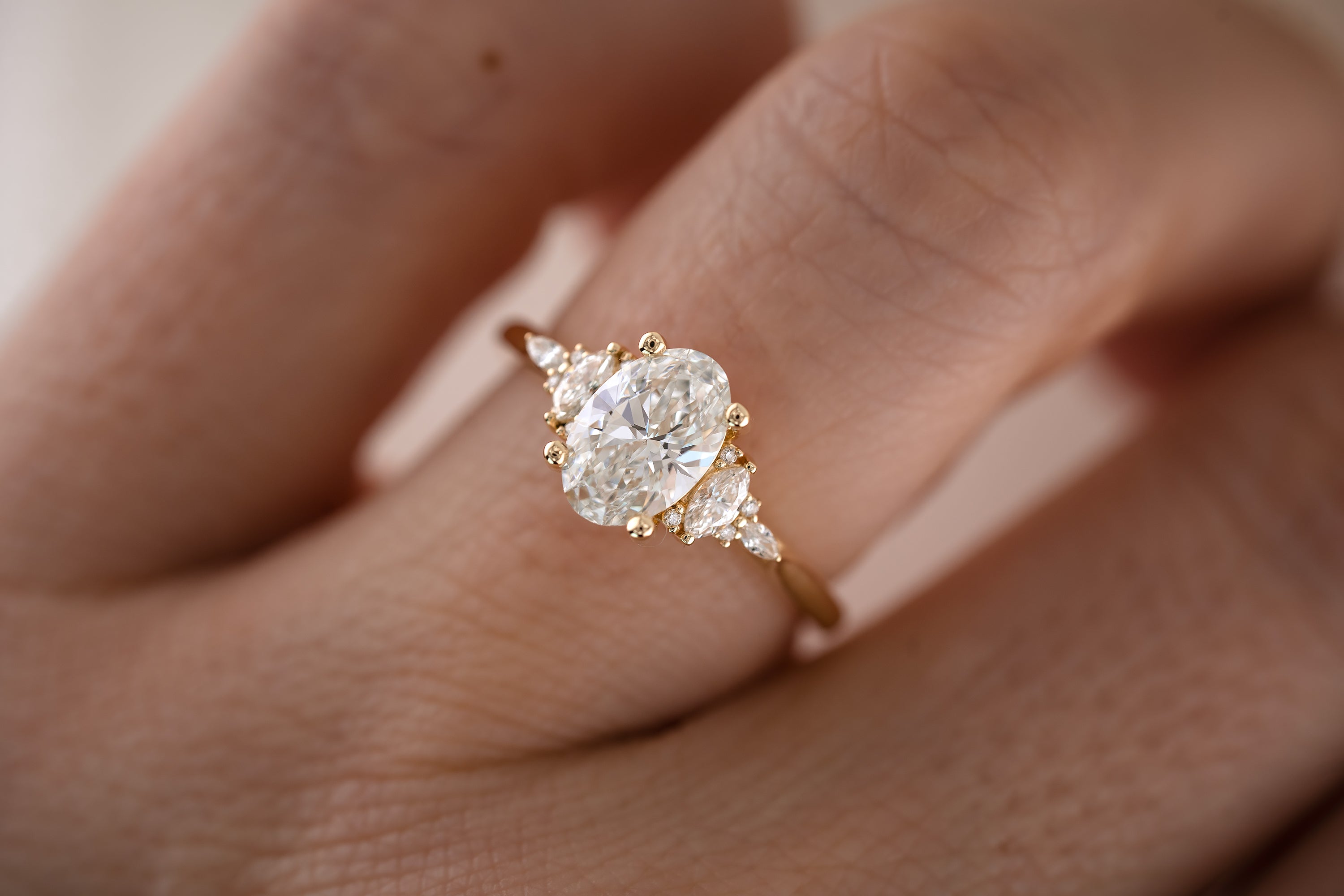 The Maeve 1.21 CT Oval Diamond Ring - Lavender Creek Gems 