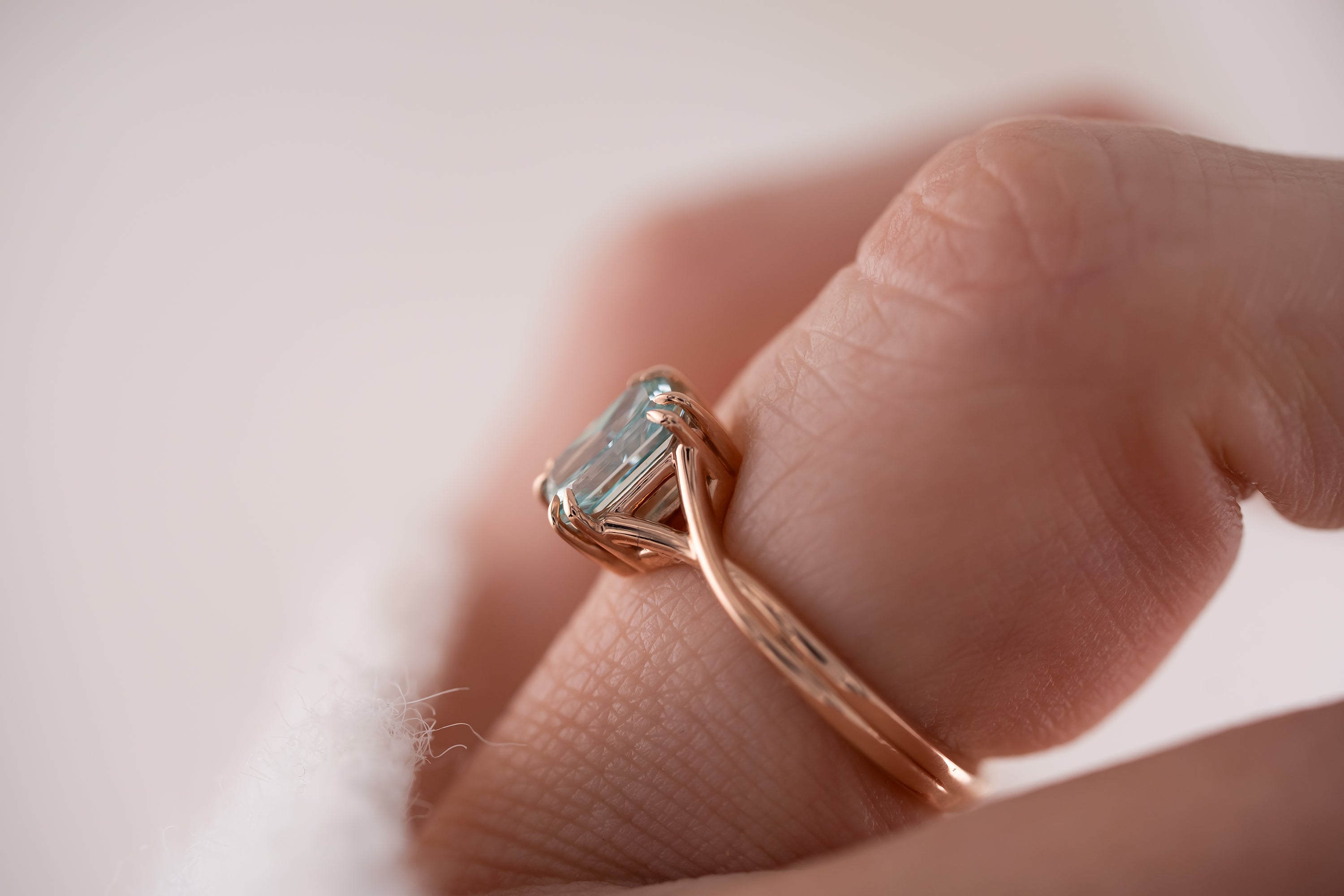 The Fates Ring | 1.09 CT Radiant Teal Diamond - Lavender Creek Gems 