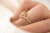 The Aurora Ring - 0.77 CT Pear Pastel Lavender Sapphire - Lavender Creek Gems 