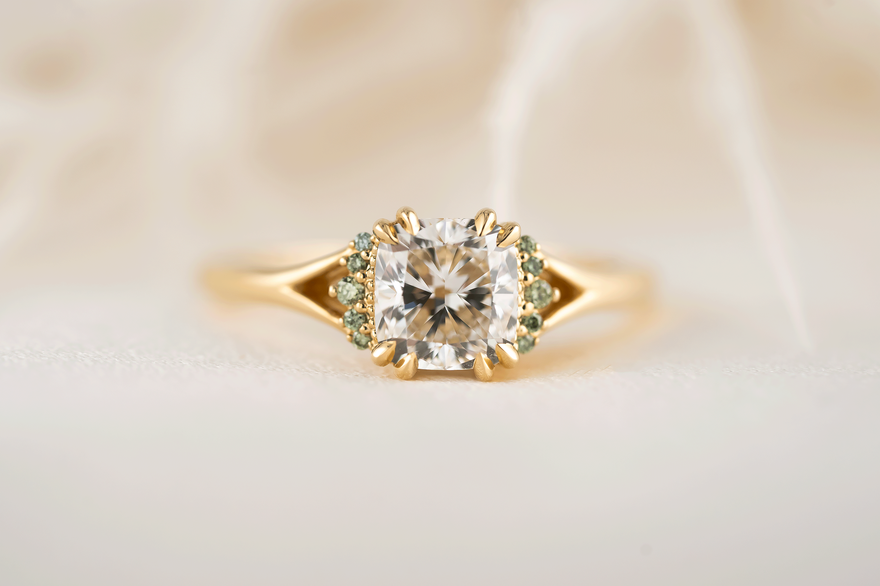 The Serendipity Ring | 1.28 CT Cushion Diamond - Lavender Creek Gems 