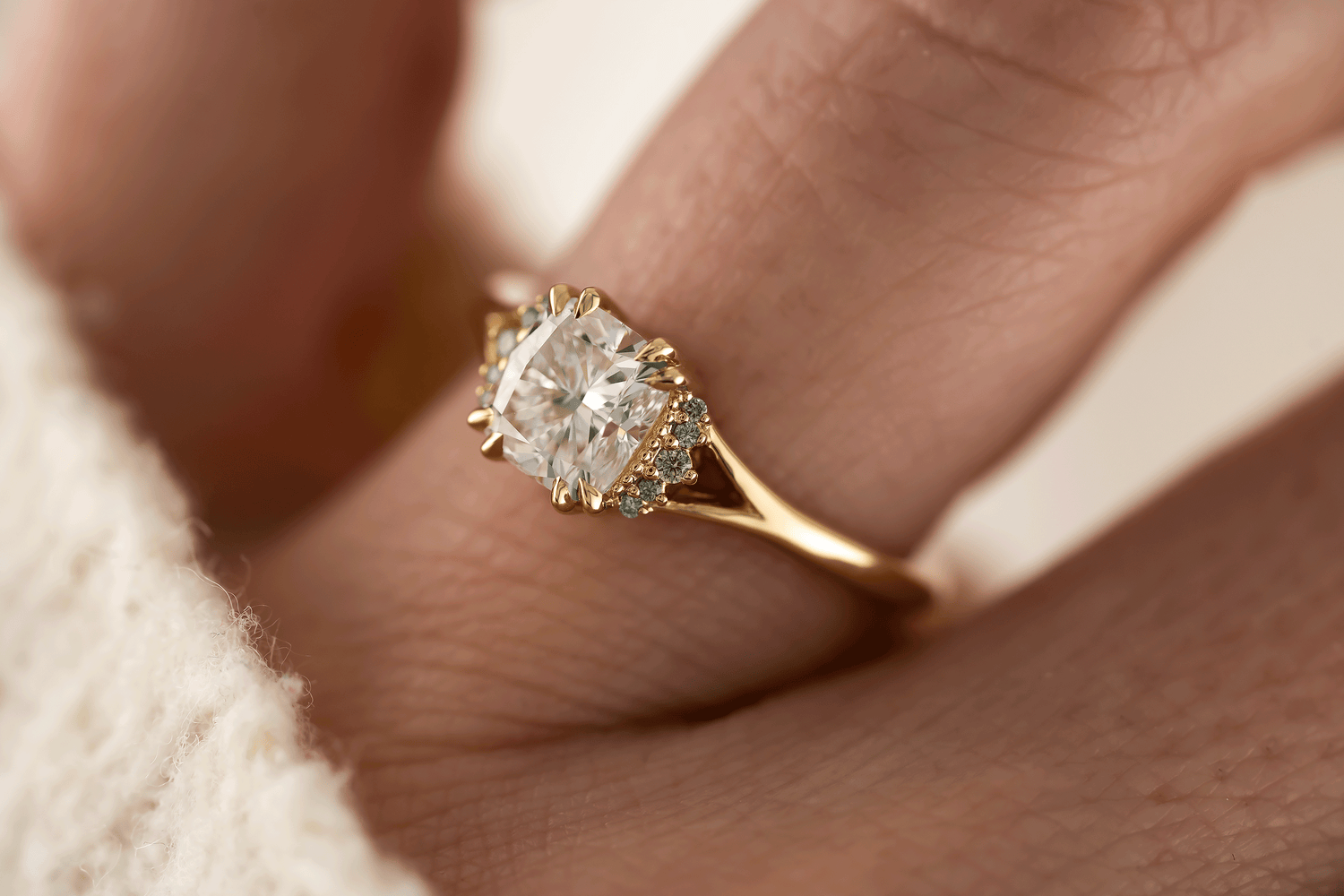 The Serendipity Ring | 1.28 CT Cushion Diamond