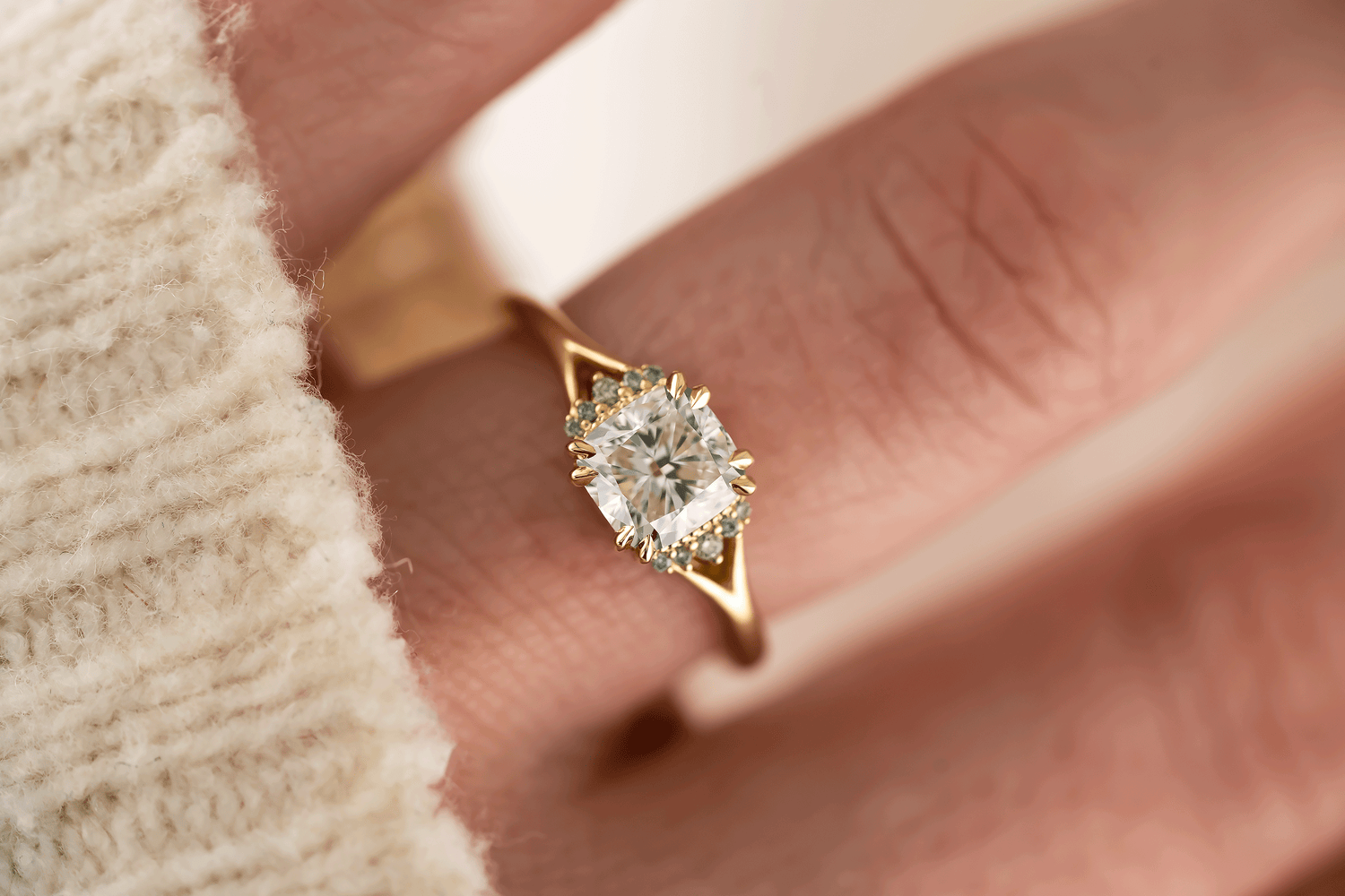 The Serendipity Ring | 1.28 CT Cushion Diamond