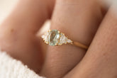 The Maeve Ring  - 0.69 CT Oval Mint Blue Sapphire - Lavender Creek Gems 
