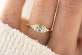 The Maeve Ring  - 0.69 CT Oval Mint Blue Sapphire - Lavender Creek Gems 