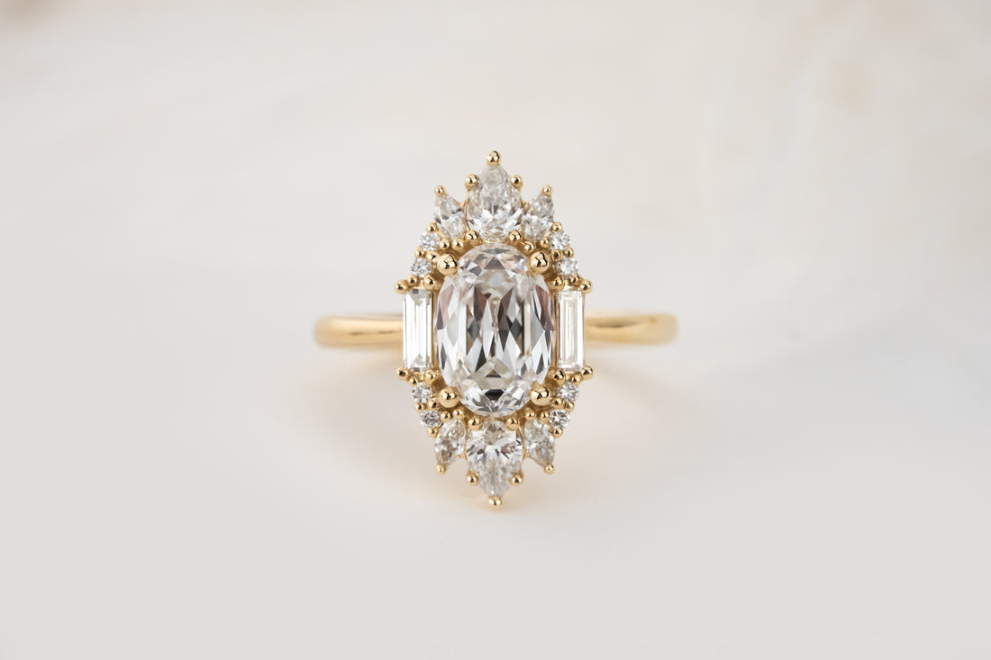 The Georgia Ring | 2.14 CT Crisscut Oval Diamond - Lavender Creek Gems 