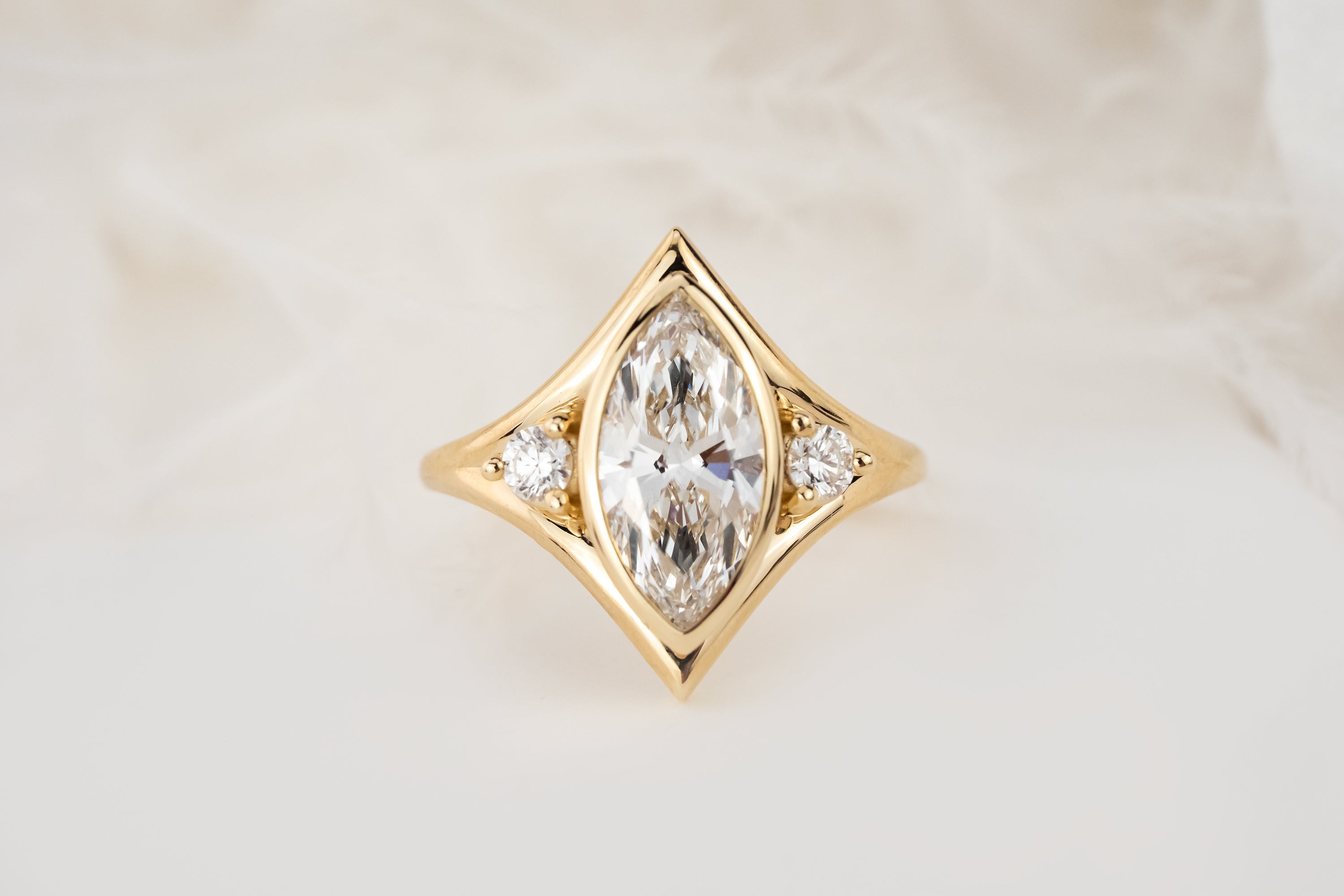 The Roxy Ring | 1.96 CT Marquise Diamond - Lavender Creek Gems 