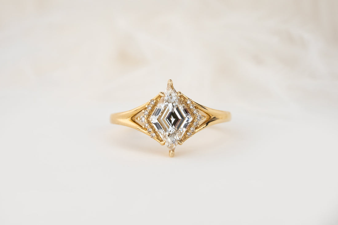 The Serendipity Ring | 1.45 CT Lozenge Cut Diamond - Lavender Creek Gems 
