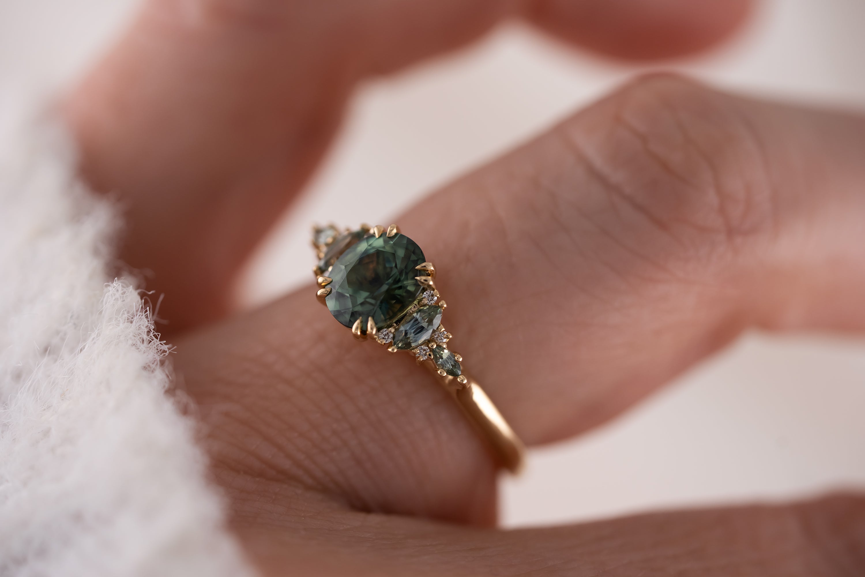 The Maeve Ring | 1.23 CT Oval Montana Sapphire - Lavender Creek Gems 