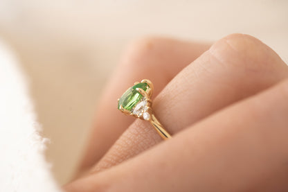 The Maeve Ring  - 0.98 CT Pear Tsavorite - Lavender Creek Gems 