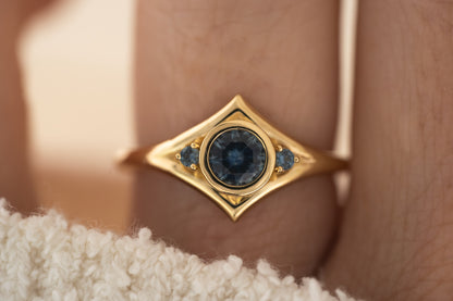 The Roxy Ring | Blue Montana Sapphire - Lavender Creek Gems 