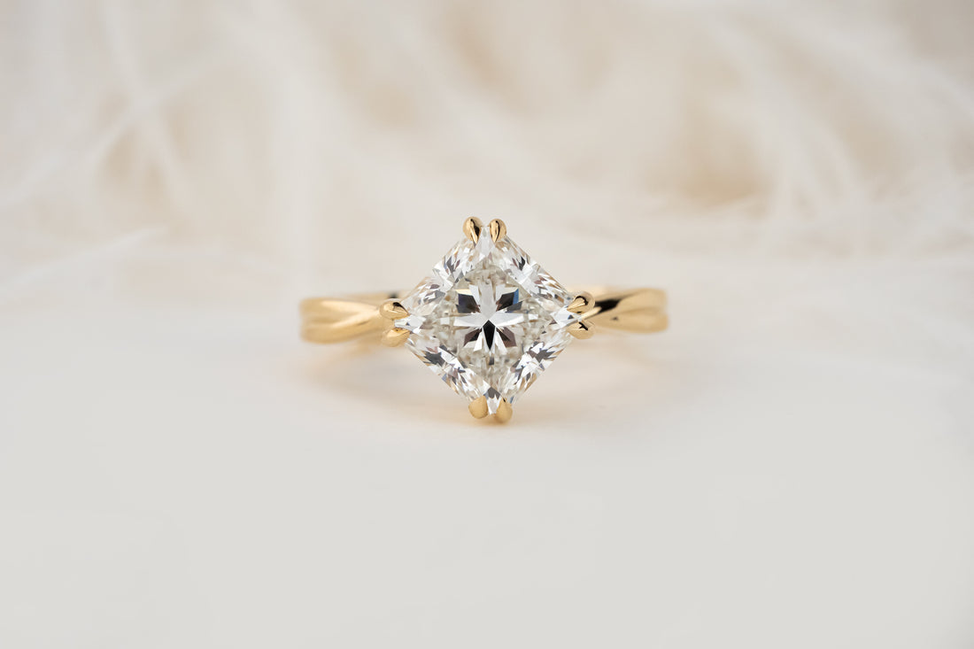 The Willow Ring | 3.07 CT Square Radiant Diamond - Lavender Creek Gems 