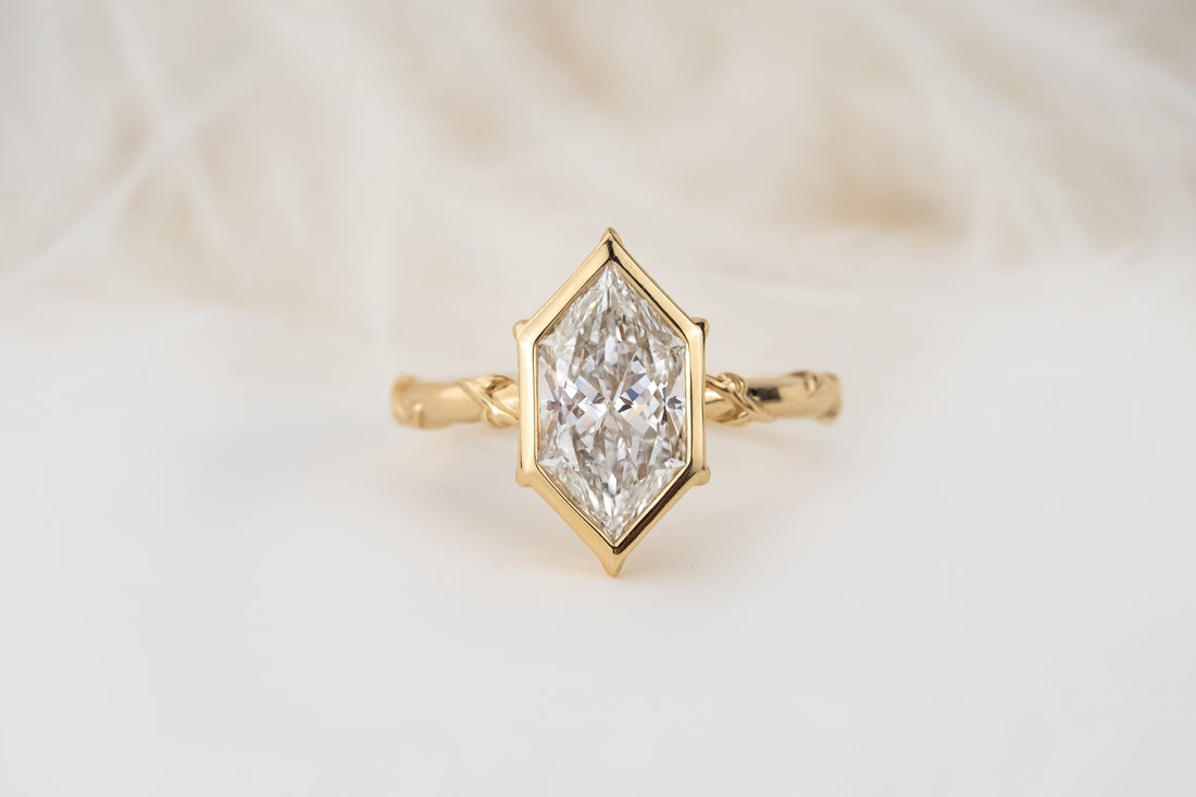 The Bezel Secret Garden Ring | 2.36 CT Dutch Marquise Diamond - Lavender Creek Gems 