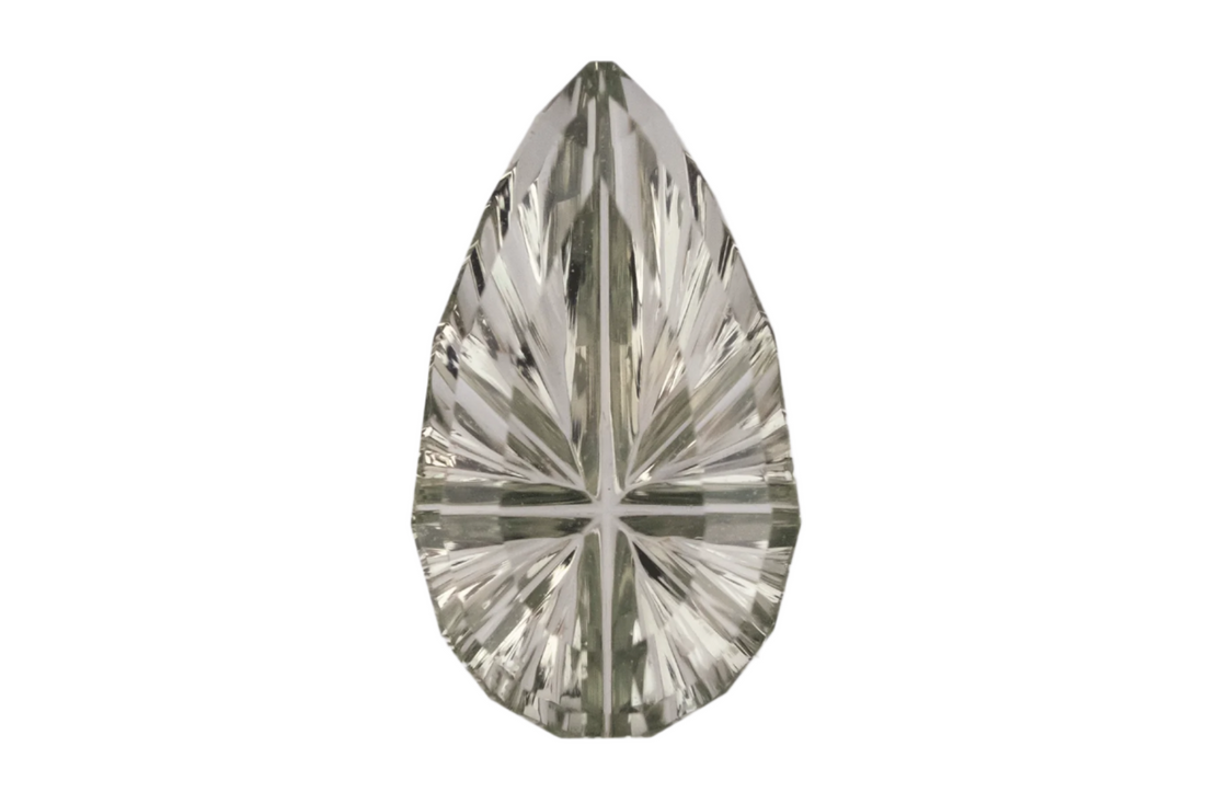 1.31 CT Pear Starbrite™ Cut Light Green Montana Sapphire - Lavender Creek Gems 