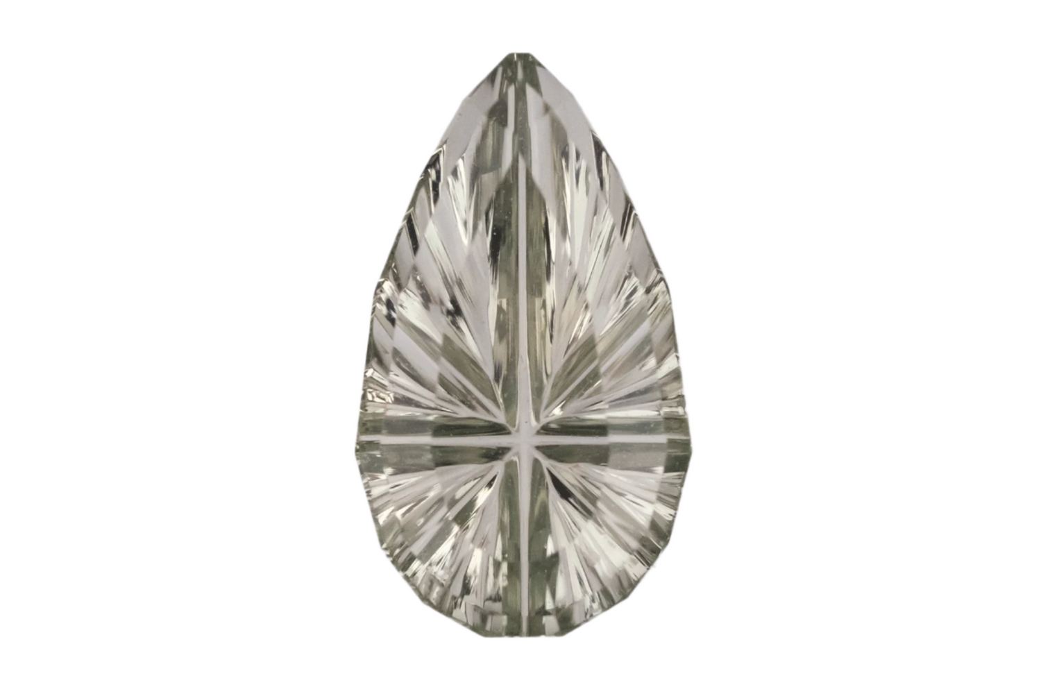 1.31 CT Pear Starbrite™ Cut Light Green Montana Sapphire - Lavender Creek Gems 