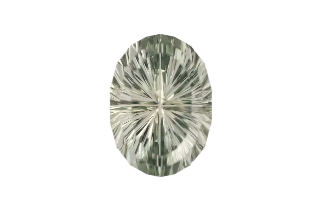 1.18 CT Oval Starbrite™ Cut Light Green/Blue Montana Sapphire - Lavender Creek Gems 