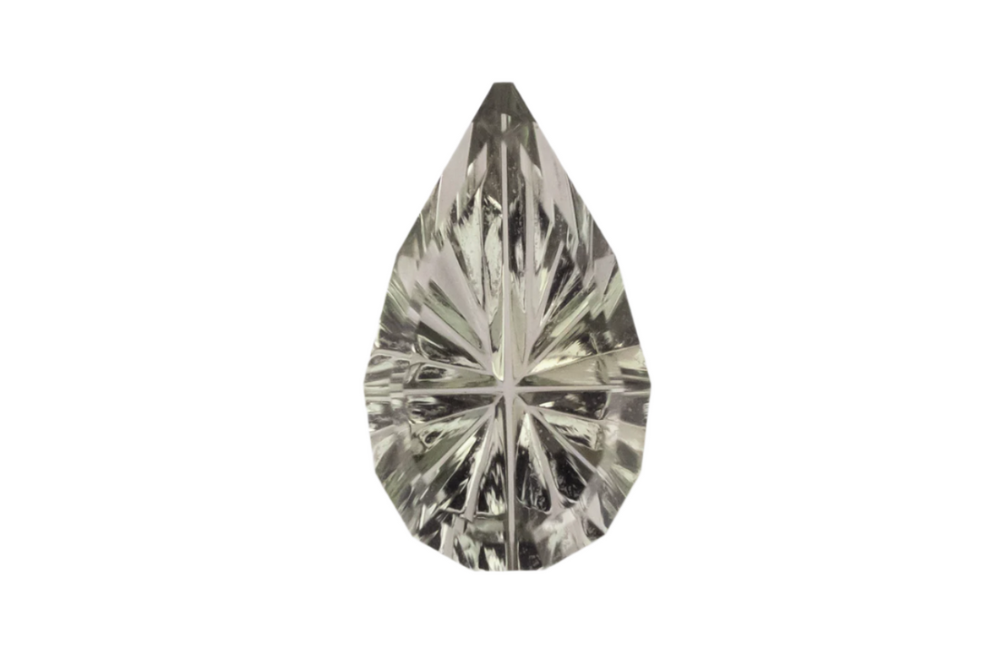 0.49 CT Pear Starbrite™ Cut Green Montana Sapphire - Lavender Creek Gems 