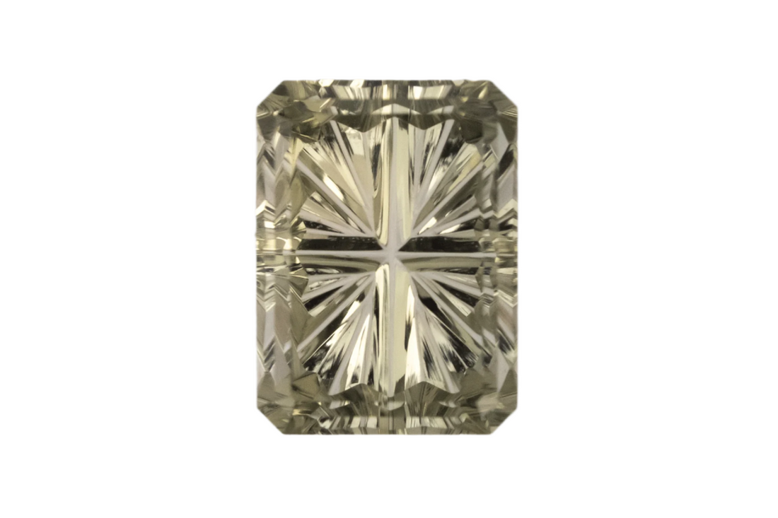 2 CT Rectangular Starbrite™ Cut Green Montana Sapphire - Lavender Creek Gems 