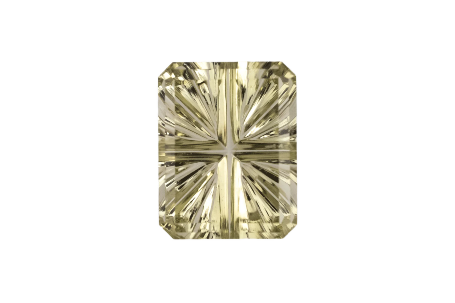 1.19 CT Rectangular Starbrite™ Cut Yellow Green Montana Sapphire - Lavender Creek Gems 