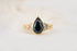 The Daylight Ring | 2.28 Pear Deep Blue Sapphire - Lavender Creek Gems 
